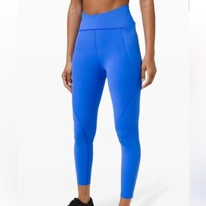 Lululemon free to speed wild bluebell leggings. Size 6. 25 inch inseam